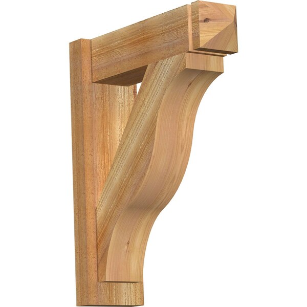 Ekena Millwork Funston Rough Sawn Arts and Crafts Outlooker, Western Red Cedar, 6"W x 20"D x 24"H OUT06X20X24FST03RWR - main